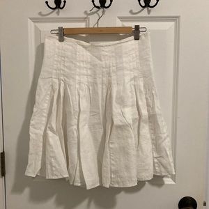 LOFT 100% Line White skirt, size 4